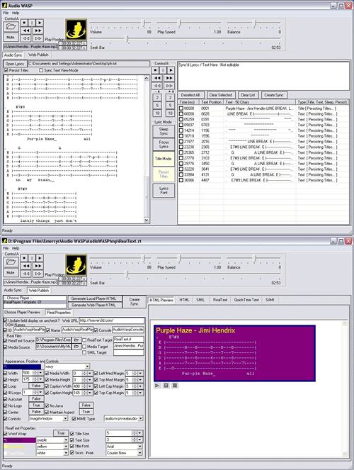 Audio WASP Screenshot